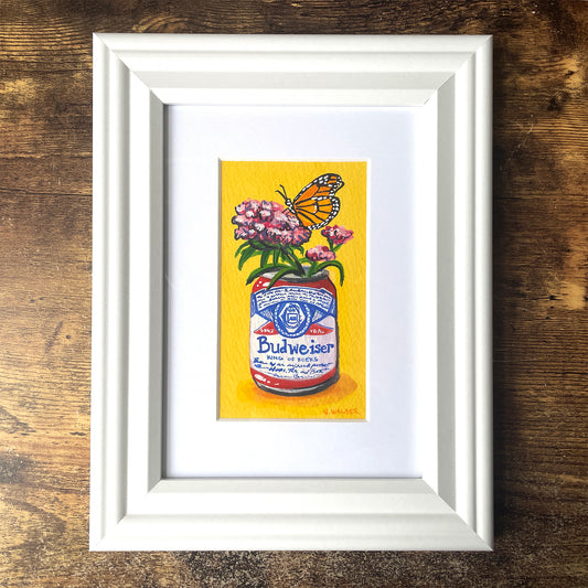 Budweiser, Milkweed and a Monarch