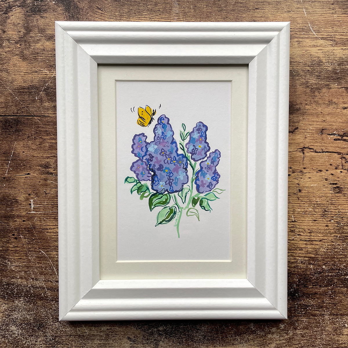 Purple Lilac with Butterfly
